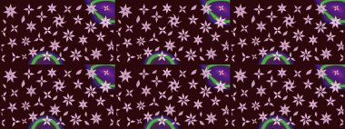 Raster illüstrasyonu. Küçük çiçekteki sevimli çiçek deseni. Güzel karalamalı çiçek desenli çizim. Güzel kumaş deseni.