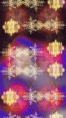 Raster Noel renkli arka plan ile düşen kar tanesi. Noel kar taneleri ile arka plan. Kış arka plan. Raster illüstrasyon.