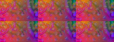 Raster deseni. Çiçekli çiçek deseni, suluboya. Süslü kumaş deseni.