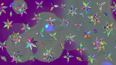 Arkaplan dokusu, duvar kağıdı, çiçek temalı gri renkler. Soyut etnik raster çizim kalıbı. Kabile sanatı boho baskısı, klasik çiçek arkaplanı.