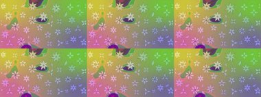 Küçük çiçekteki sevimli çiçek deseni. Tarafsız renklerde çiçekler. Raster illüstrasyonu.