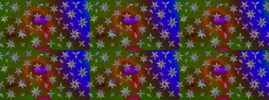 Çiçekli karalama şeklinde Raster çiçek deseni. Yeşil renkli çiçekler. Nazik, narin çiçek arkaplanı.