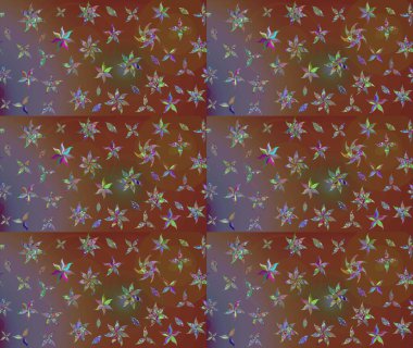 Renkli Bahar Teması eskiz kalıbı. Şirin çiçek elementleri. Taslak desenli, modaya uygun kumaş deseni. Düz Çiçek Elementleri Tasarımı. Raster illüstrasyonu.