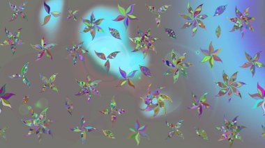 Küçük çiçekteki sevimli çiçek deseni. Raster illüstrasyonu. Çizim.