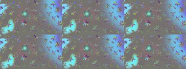 Gri renkli çiçekler. Kumaş desenli papatya çiçekleri ayrıntıları.