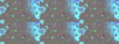 Raster illüstrasyonundaki çiçek desenli çizim. Suluboya tarzında gri renkte çiçekler.