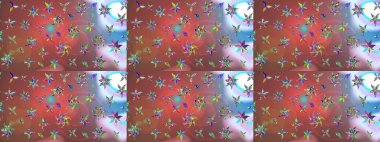 Vadinin çiçekleri kahverengi renklerde. Raster çiçek desenleri çiziyor..