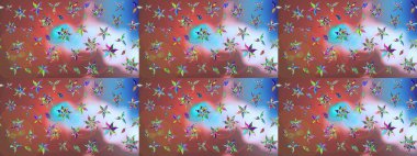 Küçük çiçekteki sevimli çiçek deseni. Raster illüstrasyonu. Güzel karalamalı çiçek desenli çizim. Güzel kumaş deseni.