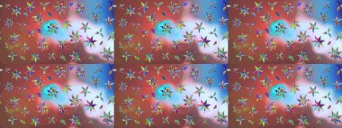 Küçük çiçekteki sevimli çiçek deseni. Raster illüstrasyonu. Güzel karalamalı çiçek desenli çizim. Güzel kumaş deseni.