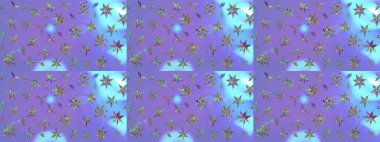 Raster illüstrasyonu. Eskiz arkaplan modeli. Suluboya, elle çizilmiş. Menekşe rengi yapraklı yabani çiçekler.