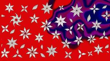 Güzel kumaş deseni. Güzel karalamalı çiçek desenli çizim. Raster illüstrasyonu. Küçük çiçekte sevimli çiçek deseni var..