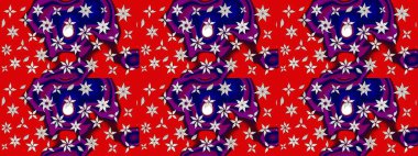 Çiçek desenli eskiz, darbeler, sıçramalar, yaz çiçekleri. Kırmızı renkte çiçekler. Raster illüstrasyonu.