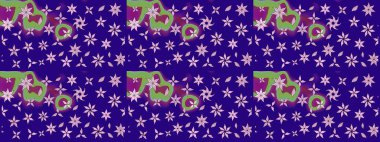 Çiçek buketleriyle klasik bir eskiz şekli. Mavi renklerde. Raster illüstrasyonu.