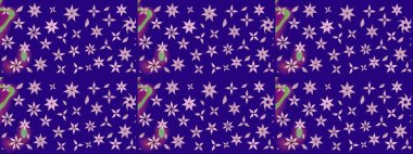 Vadinin mavi renkli çiçekleri. Raster çiçek desenleri çiziyor..