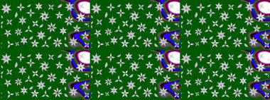 Küçük yeşil çiçeklerle oldukça eski bir besin torbası deseni. Tekstil, kumaş, kapaklar, duvar kağıtları, baskı, paket, koleksiyon defteri, örgü, dekupaj için çiçek arkaplanı..