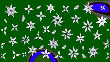 Modern stil dokusu. Çiçek desenli raster, yeşil çizgi grafik deseni soyut raster arkaplan.