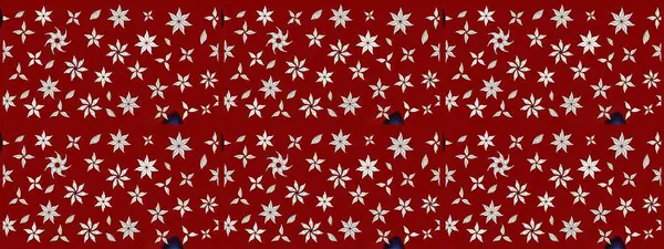 Küçük çiçekteki sevimli çiçek deseni. Kırmızı renkte çiçekler. Raster illüstrasyonu.