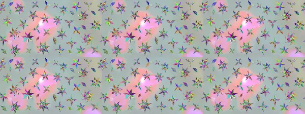 Çiçek desenli eskiz. Renkli Bahar Teması eskiz kalıbı. Gri renkli çiçekler. Düz Çiçek Elementleri Tasarım Raster illüstrasyonu.