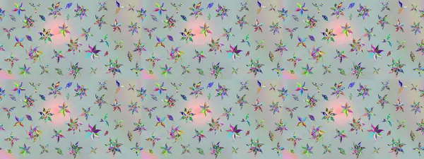 Raster illüstrasyonu. Düz Çiçek Elementleri Tasarımı. Chichi 'nin kumaş kalıbını çiz. Çiçek deseni. Renkli Bahar Teması çizim şablonu.