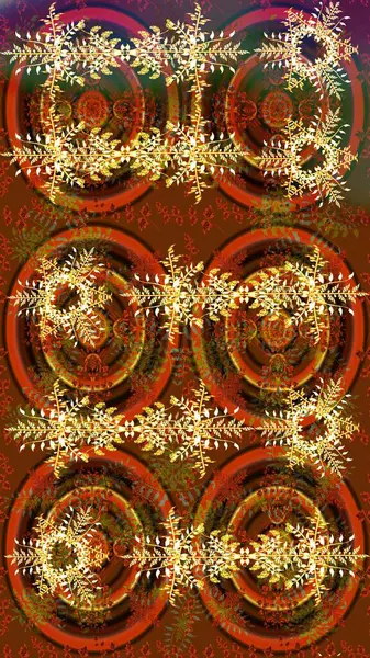 Kahverengi, turuncu ve sarı renklerde şirin soyut kar taneleri raster tasarımı. Düz kar karalama ikonları, yılbaşı afişi için kar taneleri silueti, kartlar. Yeni yıl kar tanesi.