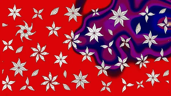 Güzel kumaş deseni. Güzel karalamalı çiçek desenli çizim. Raster illüstrasyonu. Küçük çiçekte sevimli çiçek deseni var..