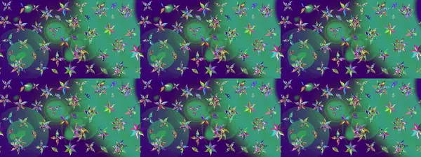 Raster illüstrasyonu. Yaprak ve çiçeklerin suluboya resimleri, mavi renkte çizimler. Yumuşak, bahar çiçekleri mavi renklerde.