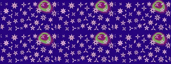 Mavi renkte etnik çiçeklerle süslenmiş zarif bir eskiz. Asya Tekstil 'inde Raster Çiçek İllüstrasyonu.