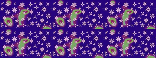 Mavi renkli mavi papatya deseni. Mavi renklerde. Raster illüstrasyonu.