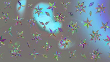 Küçük çiçekteki sevimli çiçek deseni. Raster illüstrasyonu. Çizim.