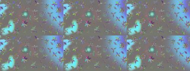 Gri renkli çiçekler. Kumaş desenli papatya çiçekleri ayrıntıları.