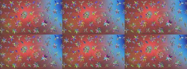 Kahverengi renklerde. Raster illüstrasyonu. Güzel kumaş deseni. Raster illüstrasyonunda çiçek deseni çizimi.