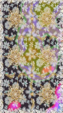 Klasik raster şablonu. Gri ve altın desenli. Tekrarlayan ögelerle kusursuz soyut arkaplan.