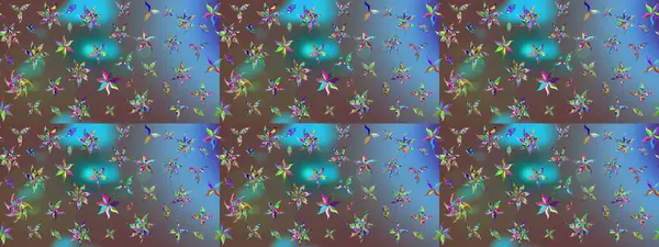 Kahverengi renkte sevimli çiçekler. Moda baskısı, albüm, ambalaj kağıdı ve duvar kağıdı için zarif dekoratif süslemeler. Küçük çiçekli basit bir çiçek çizimi. Raster illüstrasyonu.