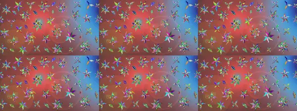 Kahverengi renklerde. Raster illüstrasyonu. Güzel kumaş deseni. Raster illüstrasyonunda çiçek deseni çizimi.