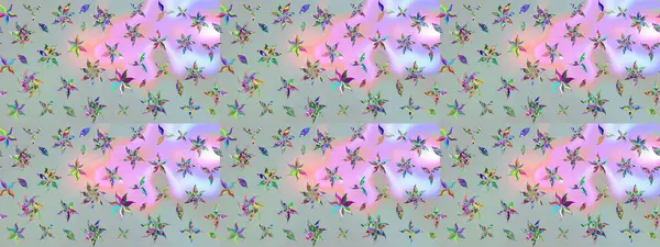 Desen, çizim, çiçek sınırı. Eski moda arka plan. Kıvırcık, parlak örgü. Raster illüstrasyonu. Güzel, parlak, pürüzsüz kumaş, tuval. Çiçeklerin çelengi.