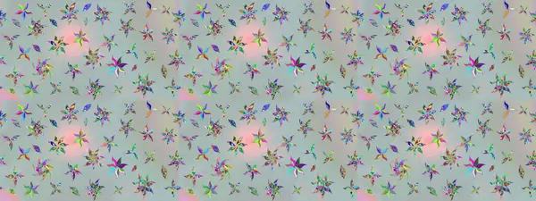 Raster illüstrasyonu. Düz Çiçek Elementleri Tasarımı. Chichi 'nin kumaş kalıbını çiz. Çiçek deseni. Renkli Bahar Teması çizim şablonu.