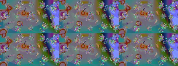 Çiçekli el çizimi çizimi deseni. Modern gösterişli mavi raster arka plan duvar kağıdı çizimi klasik çizgili iz sürme desenli çiçekler, çiçekli süsler.