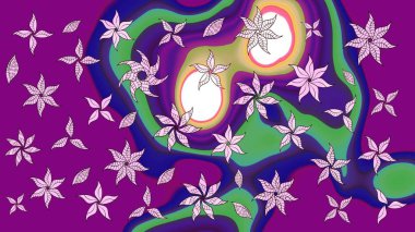 Eskiz geçmişi. Raster. Tomurcukları çiçek olan sevimli bir çiçek deseni. Kumaş, tekstil, duvar kağıdı baskısı için. Raster illüstrasyonu. Antika retro tarzı.