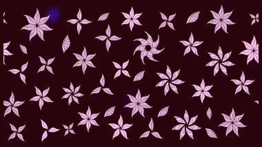 Raster Illustrasyon 'daki Çiçek Deseni' nin son moda çizimi. Renkli Yaz Temalı eskiz kalıbı. Güzel kumaş deseni. Düz Çiçek Elementleri Tasarımı.