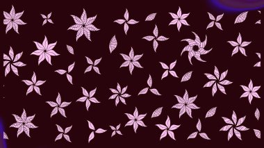 Kumaş, tekstil, duvar kağıdı baskısı için. Eskiz geçmişi. Miles Fleur, süslü püslü bir süs. Eski usul. Raster illüstrasyonu. Tomurcukları papatya çiçekleri olan sevimli bir çiçek deseni..