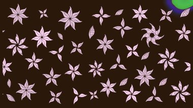 Güzel çiçek deseni. Renkli Bahar Teması eskiz kalıbı. Kahverengi renkli çiçekler. Düz Çiçek Elementleri Tasarımı.