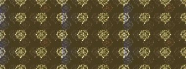 Raster geometrik arka plan. Altın rengi, kusursuz çizim. Senin tasarımın için, duvar kağıdı. Kahverengi, yeşil ve gri renklerde, altın çiçekli altın desenler..