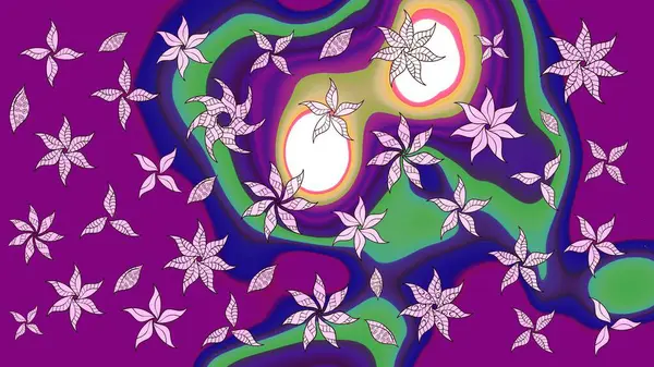 Eskiz geçmişi. Raster. Tomurcukları çiçek olan sevimli bir çiçek deseni. Kumaş, tekstil, duvar kağıdı baskısı için. Raster illüstrasyonu. Antika retro tarzı.