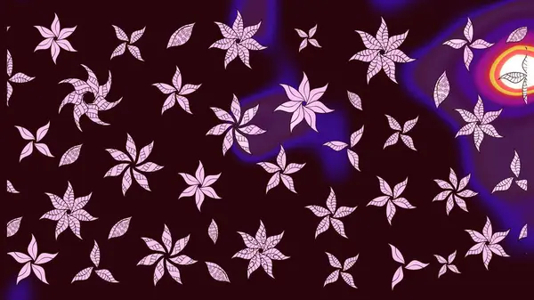 Şirin çiçekli, desenli, kahverengi renkli bir eskiz deseni. El çizimi çiçek çizimi deseni (fayans). Tekstil için suluboya çizim deseni.