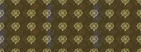 Raster geometrik arka plan. Altın rengi, kusursuz çizim. Senin tasarımın için, duvar kağıdı. Kahverengi, yeşil ve gri renklerde, altın çiçekli altın desenler..