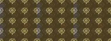 Raster geometrik arka plan. Altın rengi, kusursuz çizim. Senin tasarımın için, duvar kağıdı. Kahverengi, yeşil ve gri renklerde, altın çiçekli altın desenler..