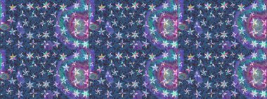 Raster illüstrasyonu. Renkli arka planda izole tatlı kar taneleri. Soyut mandala ya da tuhaf kar tanesi çizgisi sanat tasarımı.