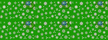 Parlak renkli çiçekli ve yeşil yapraklı harika bir çiçek deseni. Moda baskıları için zarif bir şablon. Modern çiçek arkaplanı. Halk stili.