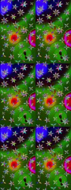 Büyük bir çiçek boyası seti. Kartlar, davetiyeler, tarih kartları ve daha fazlası için kullanılabilir. Raster şirin suluboya çiçek deseni çizimi.