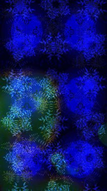 Raster illüstrasyonu. Kar taneli Noel arkaplanı. Kış soyut geçmişi. Raster Noel soyut renkli arkaplan ve tatlı kar tanesi.